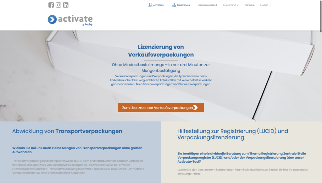 Reclay-Activate Website