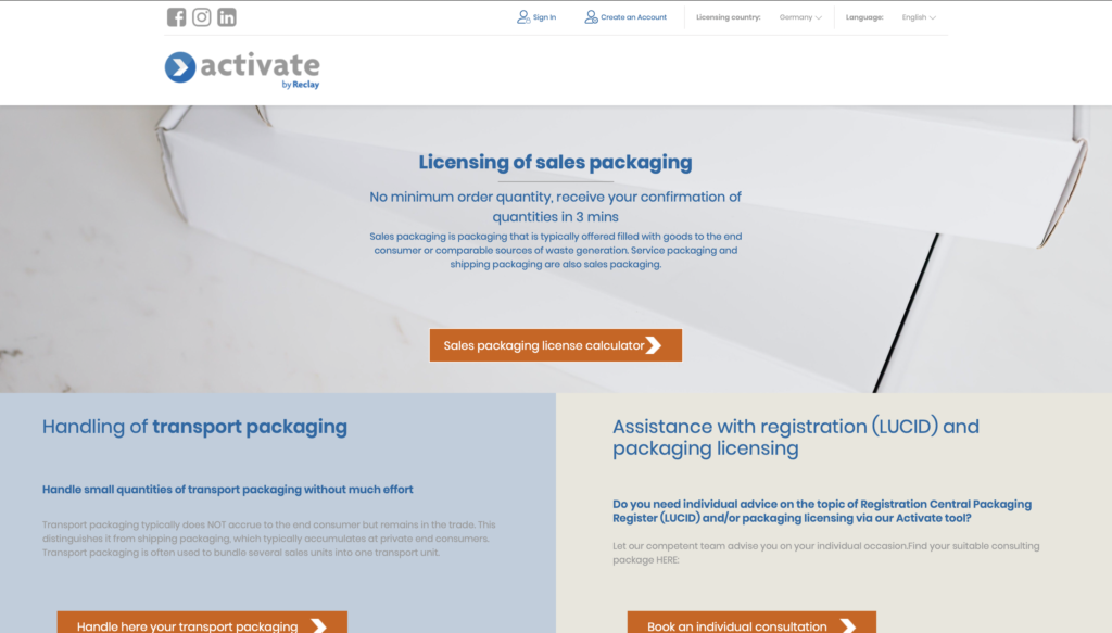 Reclay-Activate Website