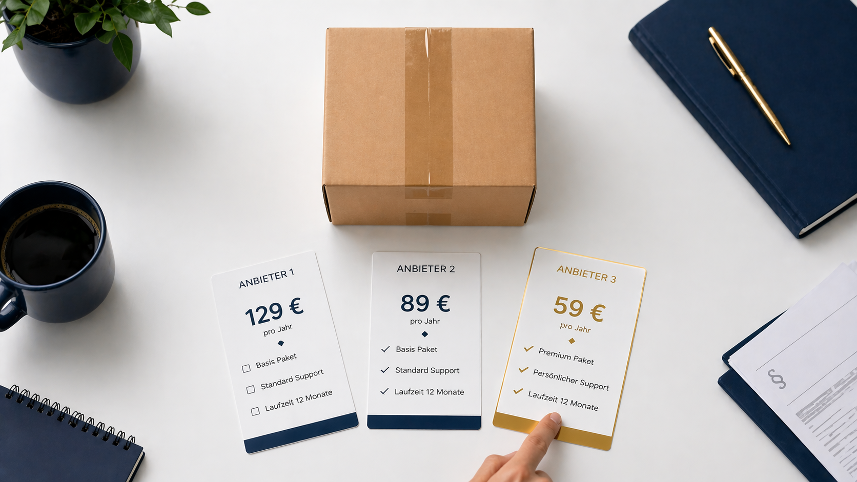 verschiedene Verpackungslizenz-Angebote im Vergleich