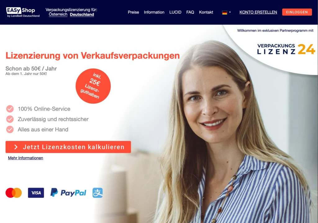 Landbell EASyShop Verpackungslizenz